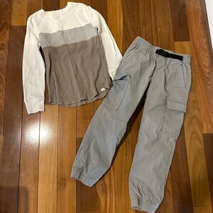 GAP Kids Matching Set in Gray and Brown
